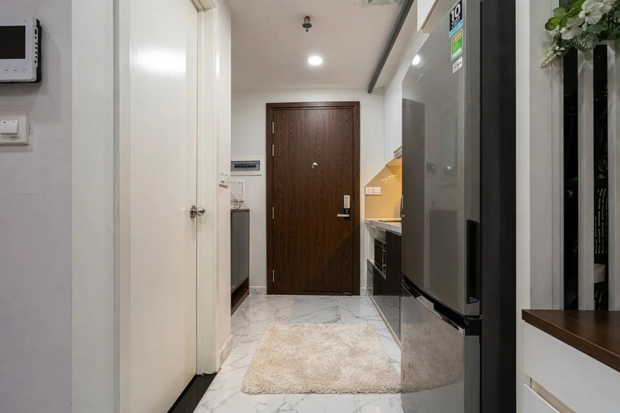 Quiet suite at night with soft lighting