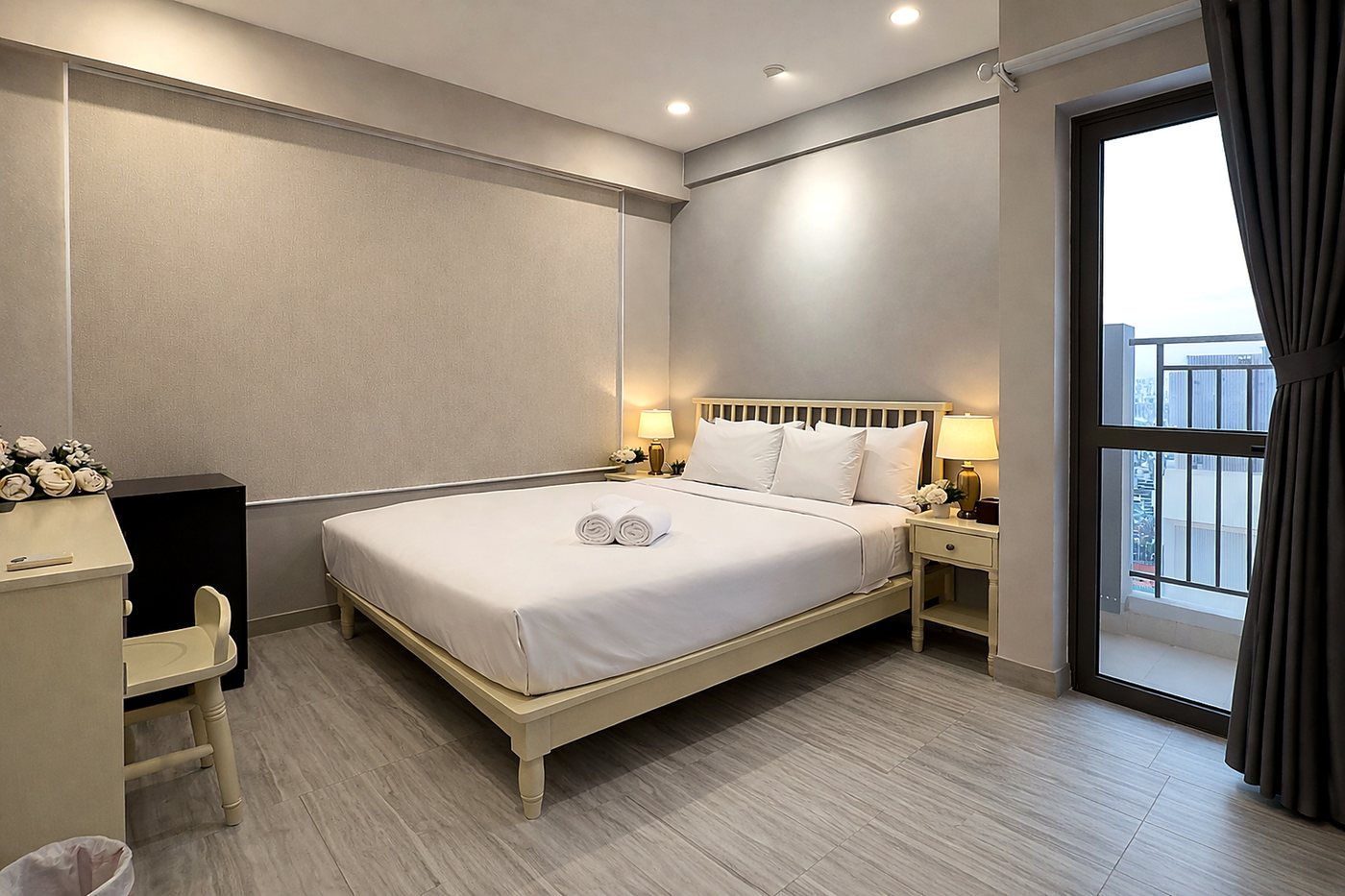 Phòng ngủ thứ hai căn 3PN — phù hợp gia đình hoặc đồng nghiệp công tác